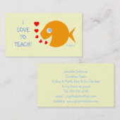 アシスタント小学先生金魚テンプレート 名刺 (正面/裏面)