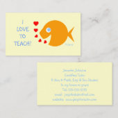 アシスタント小学先生金魚テンプレート 名刺 (正面/裏面)