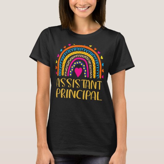 アシスタント校長学校の最終日先生アプリ Tシャツ (正面)