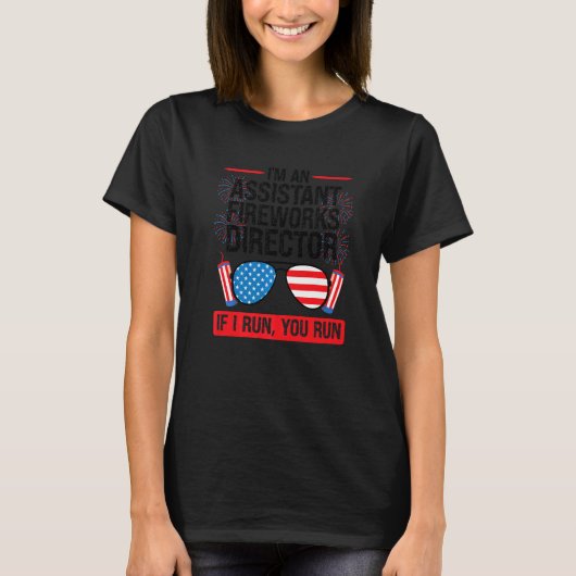 アシスタント花火師助手の火事 Tシャツ (正面)