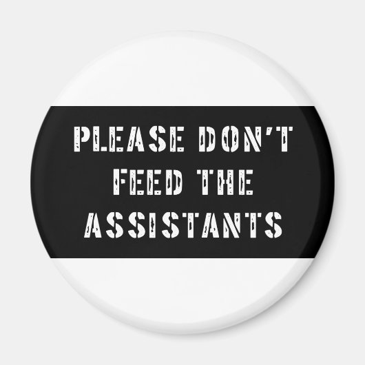 アシスタント食べ物を与えはやめて マグネット (正面)