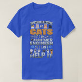 アシスタント・エンジニア救済猫好きCant It引用文De Tシャツ (デザイン正面)