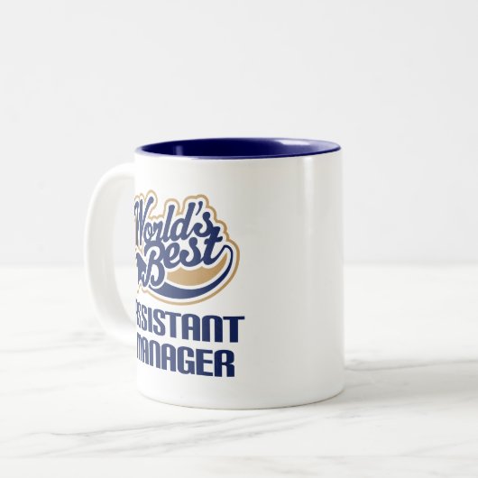 アシスタント・マネージャーのギフト(世界のベスト) ツートーンマグカップ (正面左)