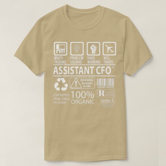 アシスタントCfo Tシャツ (デザイン正面)