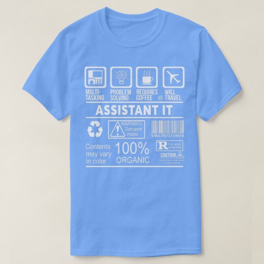 アシスタントITニースデザイン2017 1 Tシャツ (デザイン正面)