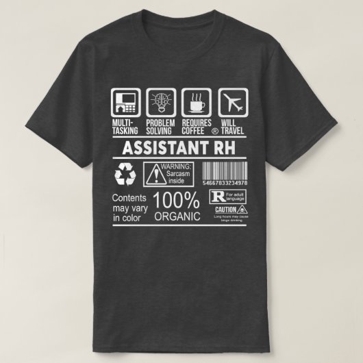 アシスタントRHニースデザイン2017 1 Tシャツ (デザイン正面)