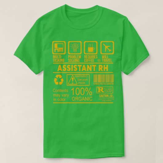 アシスタントRHニースデザイン2017 2 Tシャツ (デザイン正面)