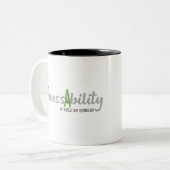 アシスティブ·テクノロ救済ジーがお客様の能力にアクセス ツートーンマグカップ (正面左)