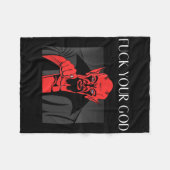 アシストヤギSatan Baphomet GIft フリースブランケット (正面(横))