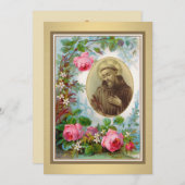 アシス・カトリック弔意の聖フランシスありがとう サンキューカード (正面/裏面)