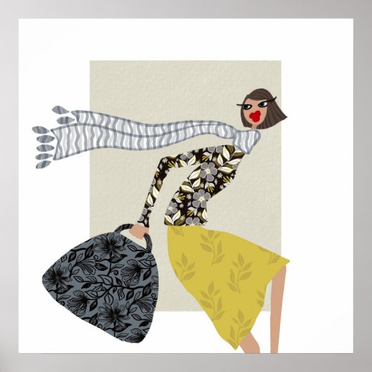 アシックウィーディデイファッションイラストレーション ポスター (正面)