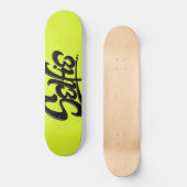 アシッドグリーングラフィティセルフィー通りアートレタリング スケートボード (正面)