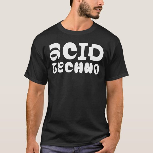 アシッドテクノパルスタイポグラフィ Tシャツ (正面)