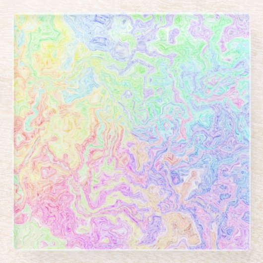 アシッドトリップスワール ガラスコースター (正面)