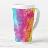 アシッドネオンレインボー絞り染め カフェラテマグ (右アングル)