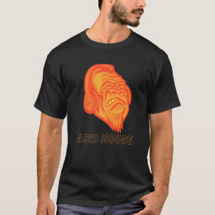 アシッドハウスゴリラエムミュージックフェスティバルレイヴドブステップ Tシャツ