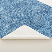 アシッド・ウォッシュ・ブルーのジーンズ。デニム背景、テクスチャ シェルパブランケット (3/4)