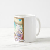 アシニボイン山飛行船バカンスポスター コーヒーマグカップ (正面右)