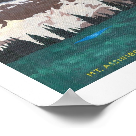 アシニボイン山 ポスター (角)