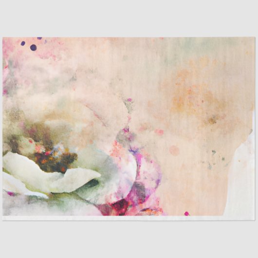 アシャビーシックフローラエフェメラデザインシリーズ6 薄葉紙 (正面)