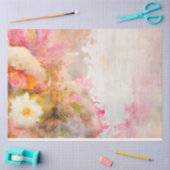 アシャビーシックフローラエフェメラデザインシリーズ7 薄葉紙 (クラフト)