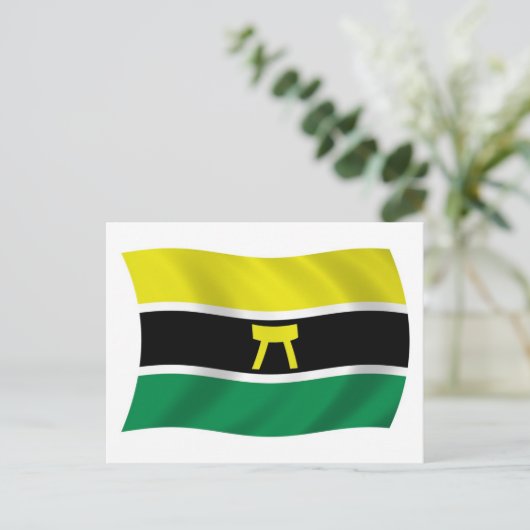 アシャンティ国旗はがき ポストカード (スタンド正面)