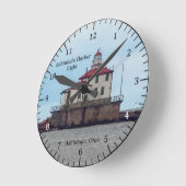 アシュタブラハーバーライトクロック ラウンド壁時計 (傾斜)