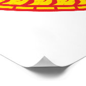 アシュタマンガラのシンボル法輪法輪 ポスター (角)