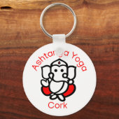 アシュタンガヨガコルクキーチェーン キーホルダー (正面)