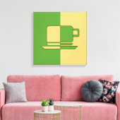 アシュトングリーンと金ゴールドカップ キャンバスプリント (インサイチュ (リビング))