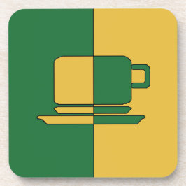 アシュトンダークグリーンと金ゴールドカップ コースター