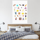 アシュトン名パーソナライズされた名姓アシュトン キャンバスプリント (インサイチュ (寝室))