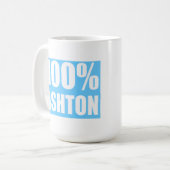 アシュトン名100% コーヒーマグカップ (正面左)