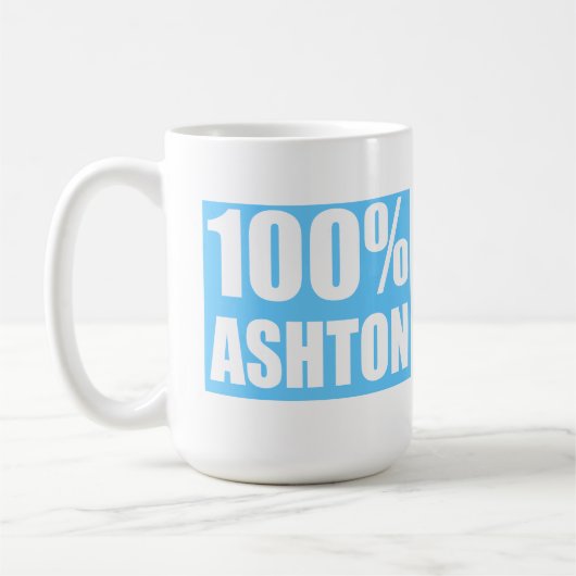 アシュトン名100% コーヒーマグカップ (左)