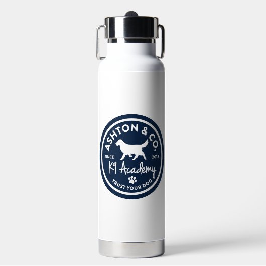 アシュトン株式会社K9アカデミーホワイトウォーターボトル ウォーターボトル (正面)