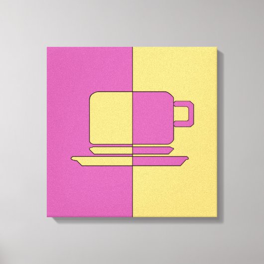 アシュトン薄紫金ゴールドカップ キャンバスプリント (正面)