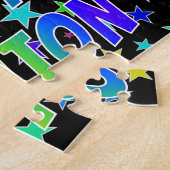 「アシュトン」名、おもしろい「ハッピーバースデー」 ジグソーパズル (側面)