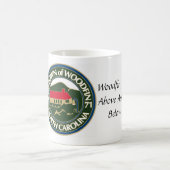 アシュビルの天国の下の権利の上のWoodfin-ちょうど コーヒーマグカップ (中央)