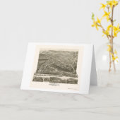 アシュビルのNCのパノラマ式の地図- 1891年 カード (黄色い花)