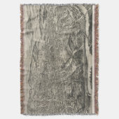 アシュビルNC (1912年)のヴィンテージの絵解き地図 スローブランケット (正面縦)