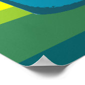 アシュラムポップ・アートの：ワイングラスとボトル ポスター (角)