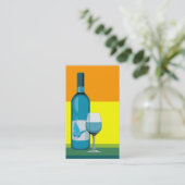 アシュラムポップ・アートの:ワイングラスとボトル 名刺 (スタンド正面)