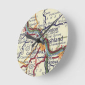 アシュランドケンタッキー ラウンド壁時計 (傾斜)