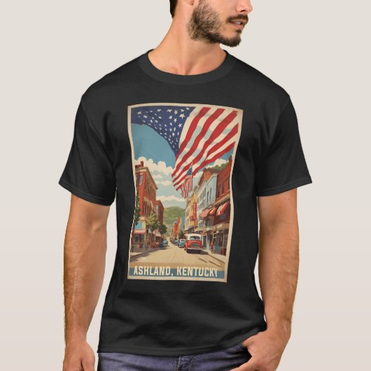 アシュランドケンタッキーUsaヴィンテージ旅行観光 Tシャツ (正面)