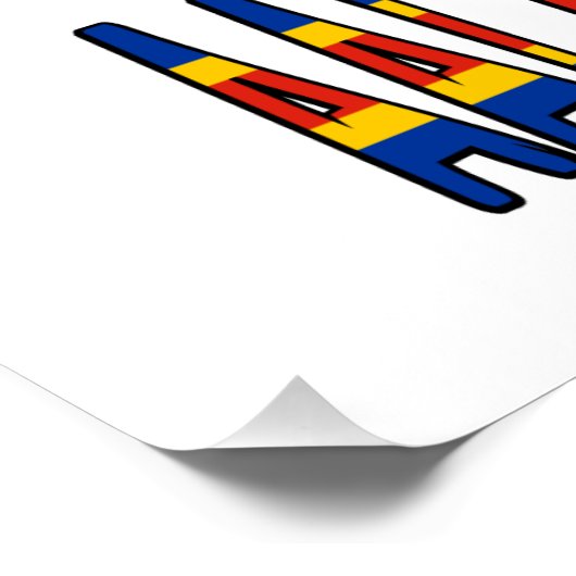 アシュランド諸島オーランダーパーソナライズされた国旗 ポスター (コーナー)