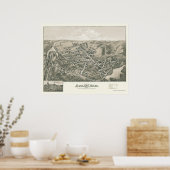 アシュランド, MAパノラママップ – 1878 ポスター (キッチン)