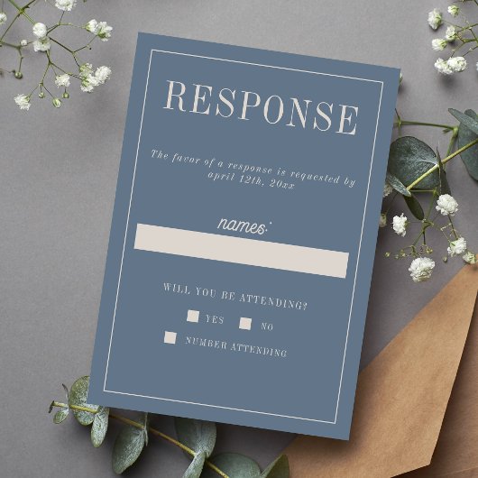 アシュリン | キュレート色 | ウェディング 出欠カード