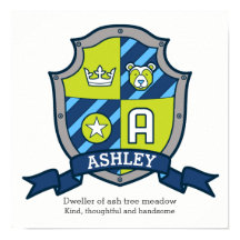 アシュリー少年の名前の意味ベアーグリーンクレストのポスター