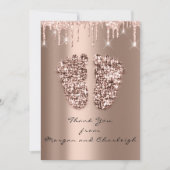 アシュリー感謝してい2ベビーシャワー足バラドリップスボーイガール 招待状 (正面)