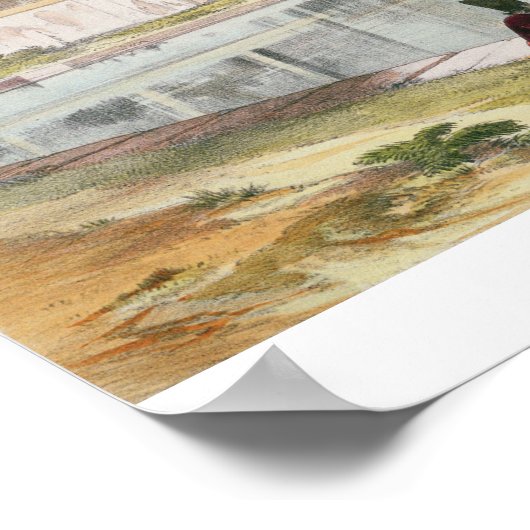 アシュレフの宮殿と庭園,ペルシャ,プレート80 ポスター (角)